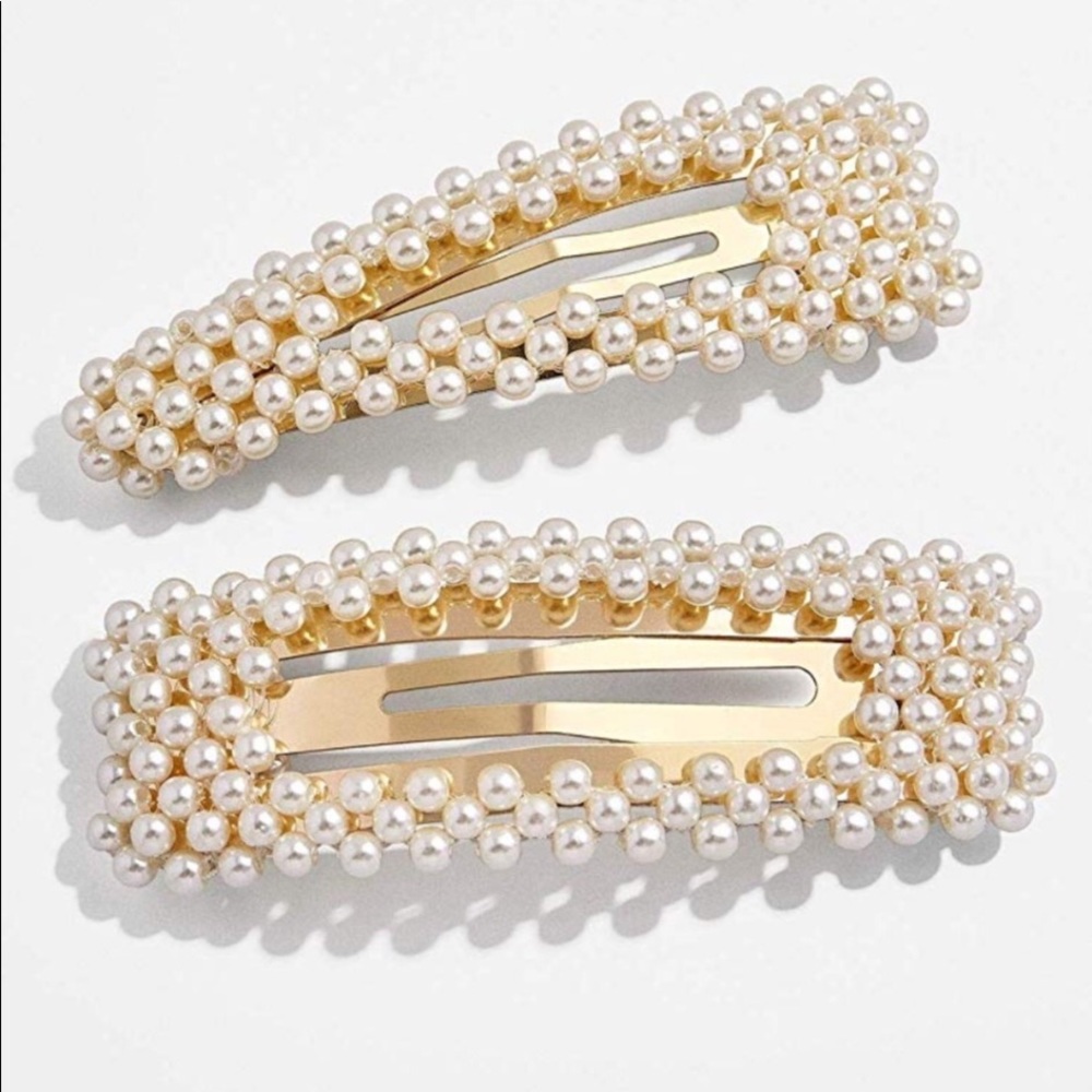 Pearly Clip Barrette Set